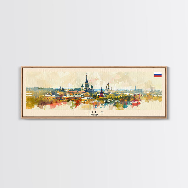 Tula Russia Travel Art, City Art, Framed Canvas Print or Metal Wall Art, Europe Travel Poster, Panoramic Wall Art, Extra Wide Wall Art