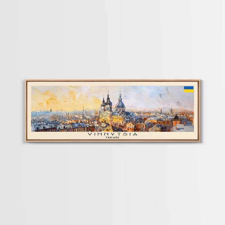 Vinnytsia Ukraine Travel Print Wall Art, Panoramic City Art, Travel Art, Wall Decor, Vacation Gift, Framed Canvas Print Or Metal Art