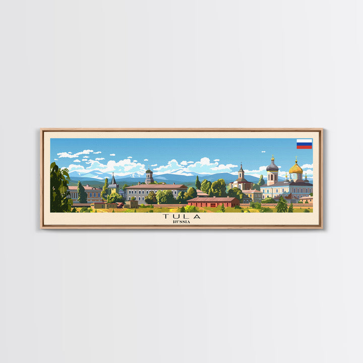 Tula Russia Travel Art, City Art, Framed Canvas Print or Metal Wall Art, Europe Travel Poster, Panoramic Wall Art, Extra Wide Wall Art