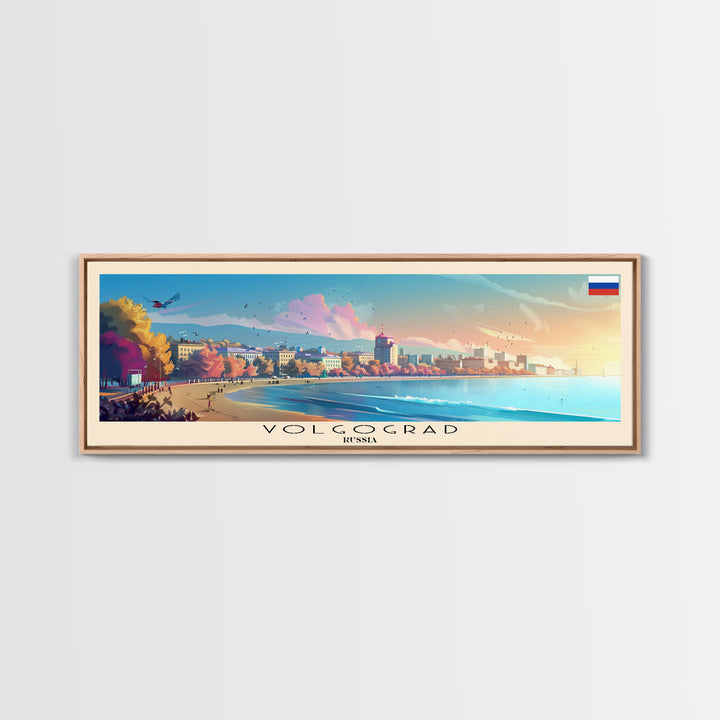 Vlore Albania Travel Art, City Art, Framed Canvas Print or Metal Wall Art, Europe Travel Poster, Panoramic Wall Art, Extra Wide Wall Art