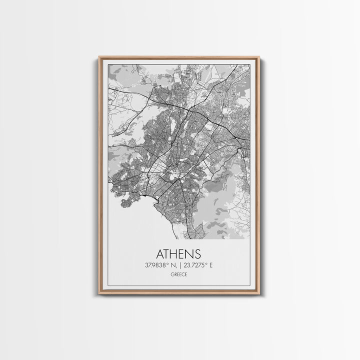 Athens Street Map, Greece Map, Travel Wall Art, Friendship Gift, Bedroom Art, Minimalist Art, Wall Art, Canvas Print, Canvas Wall Art