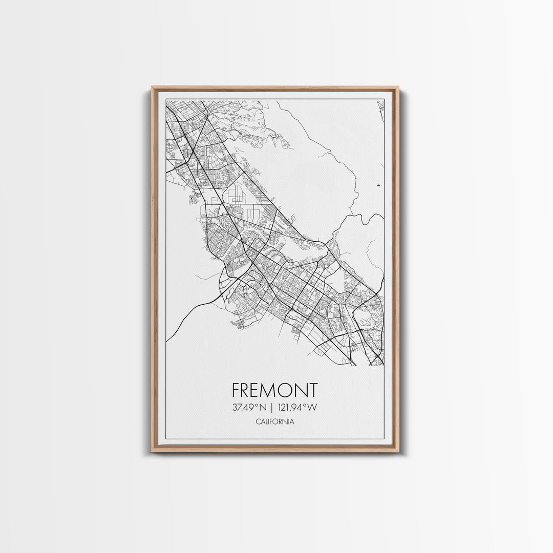 Fremont Street Map, California Map, City Map Art, Minimalist Art, Wall Art, Canvas Print, Travel Lover Gift, Bar Wall Décor, Travel Prints