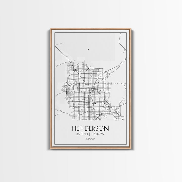 Henderson Street Map, Nevada Map, City Map Art, Minimalist Wall Art, Wall Art, Canvas Print, Gifts For Her, Travel Art, Man Cave Art,