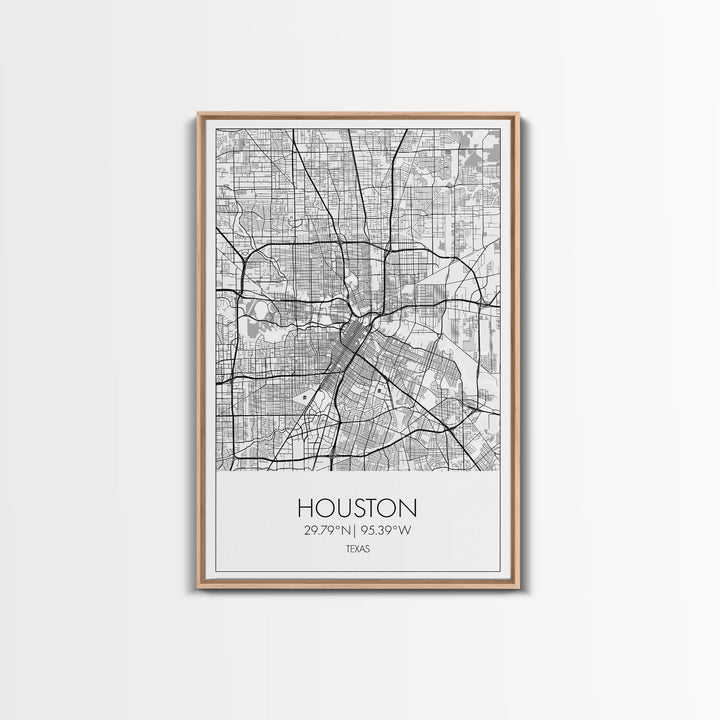 Houston Street Map, Texas Map, ity Map Art, Minimalist Art, Wall Art, Canvas Print, Travel Print, Farmhouse Wall Art, Gift For Couple