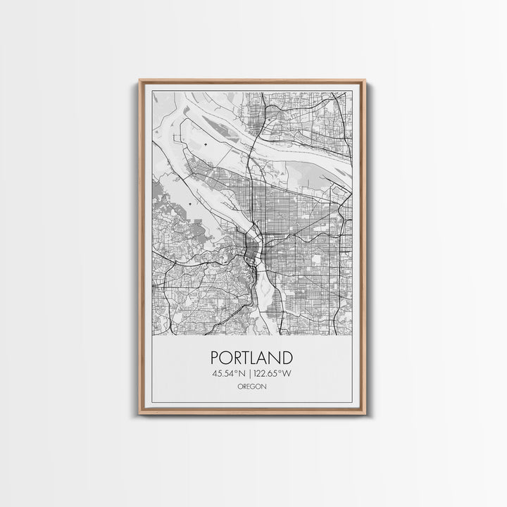 Portland Street Map, Oregon Map, City Map Art, Minimalist Art, Wall Art, Canvas Print, Black And White Art, Travel Print, Couples Gift