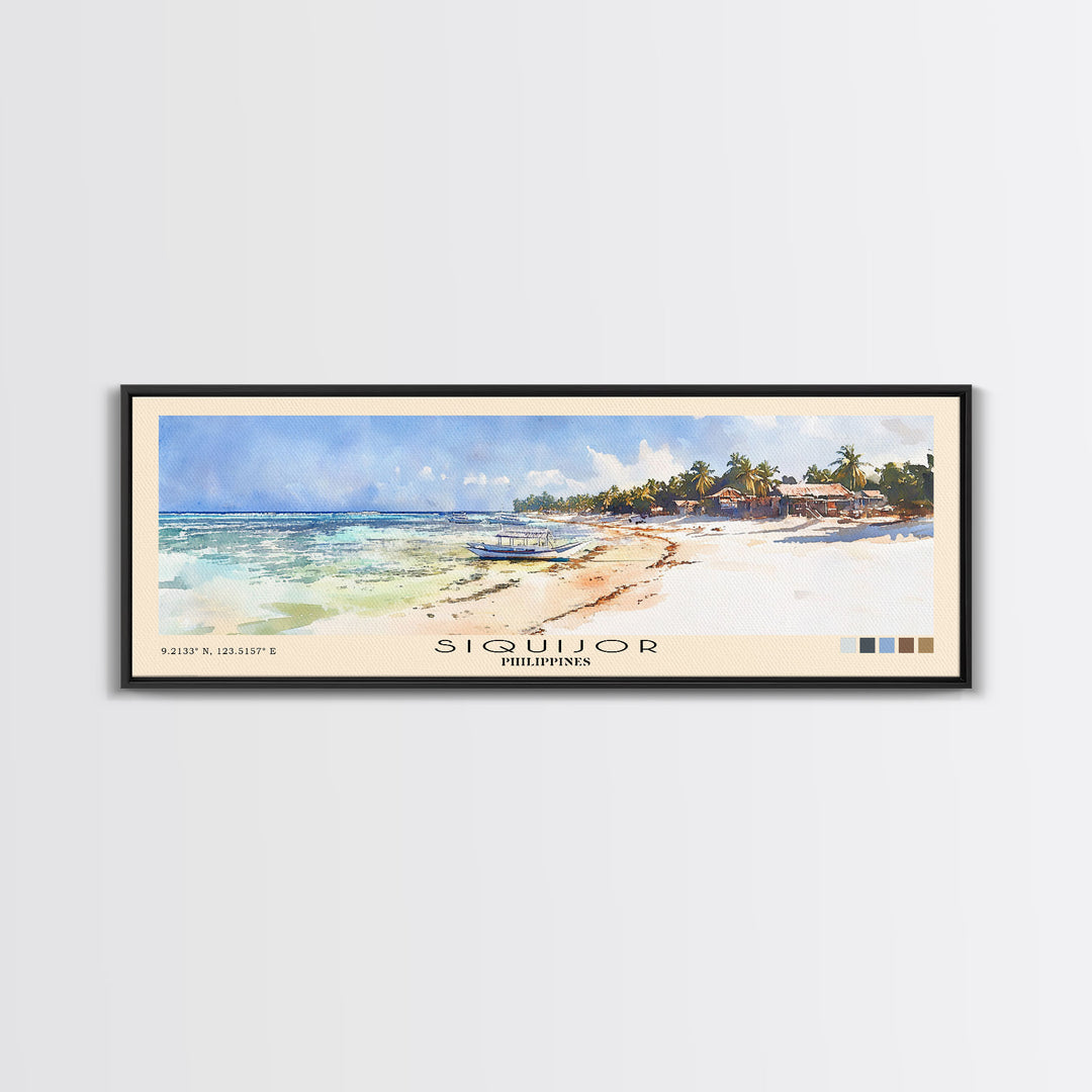 Siquijor, Philippines Watercolor Beach Print, Vacation Gift, Philippines Wall Art, Beach Painting, Beach Decor, Beach Painting