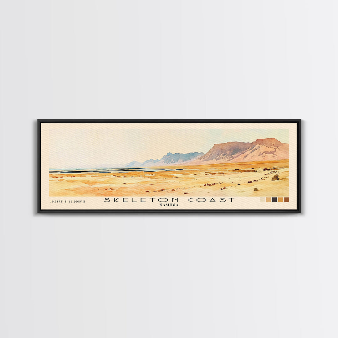 Skeleton Coast, Namibia Watercolor Print, Vacation Gift, Namibia Wall Art, Vacation Wall Art, Vacatation Memories, Beach Decor, Beach Or Lakehouse Art