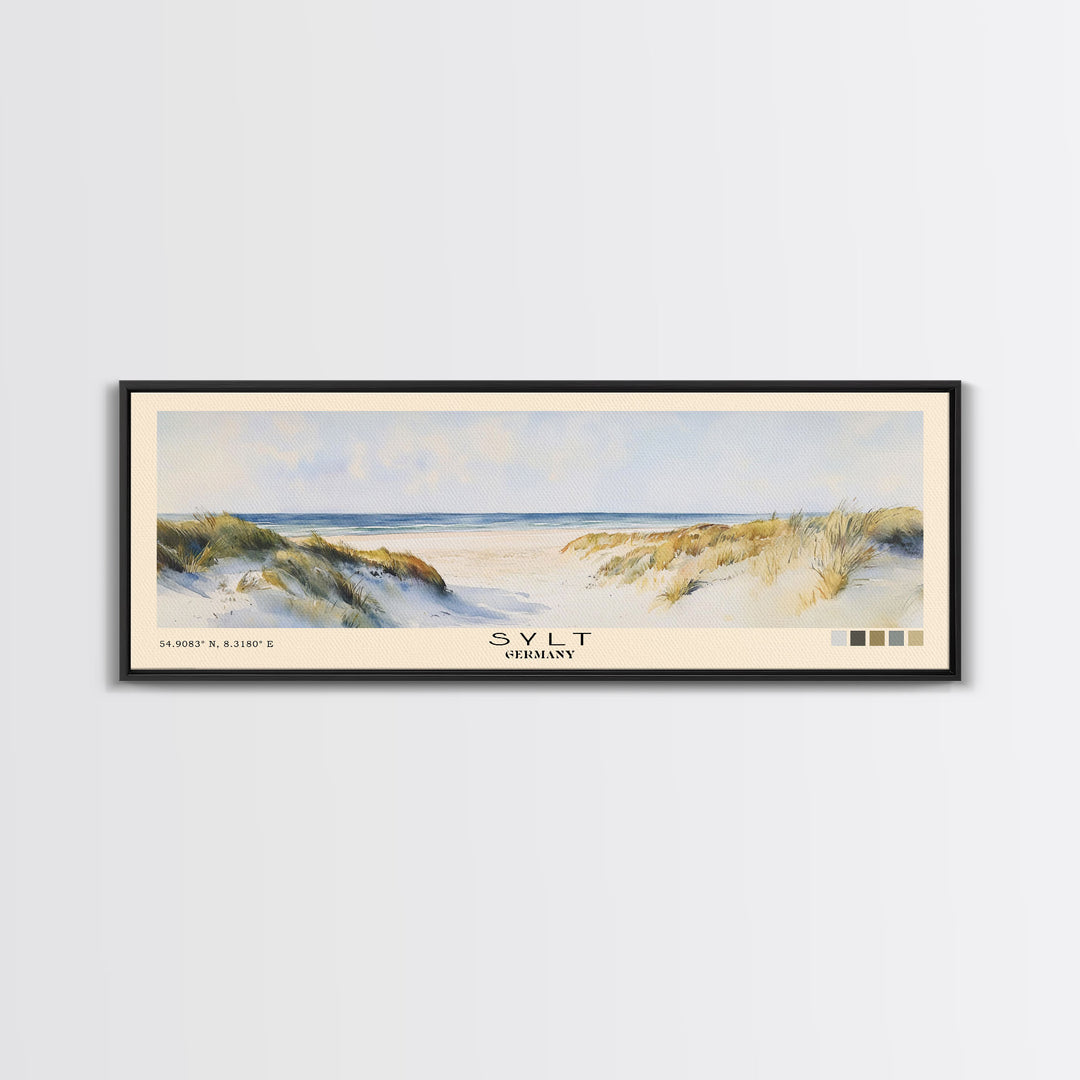 Sylt, Germany Watercolor Print, Vacation Gift, Germany Wall Art, Beach Painting, Beach Decor, Beach Or Lakehouse Art