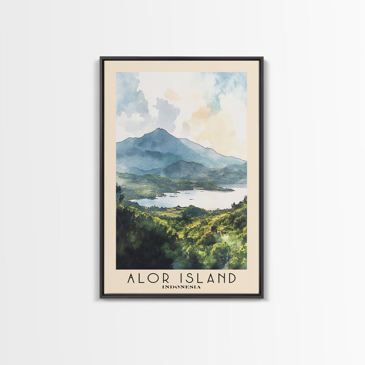 Alor Island, Indonesia Watercolor Print, Vacation Gift, Indonesia Wall Art, Beach Painting, Beach Decor, Beach Or Lakehouse Art