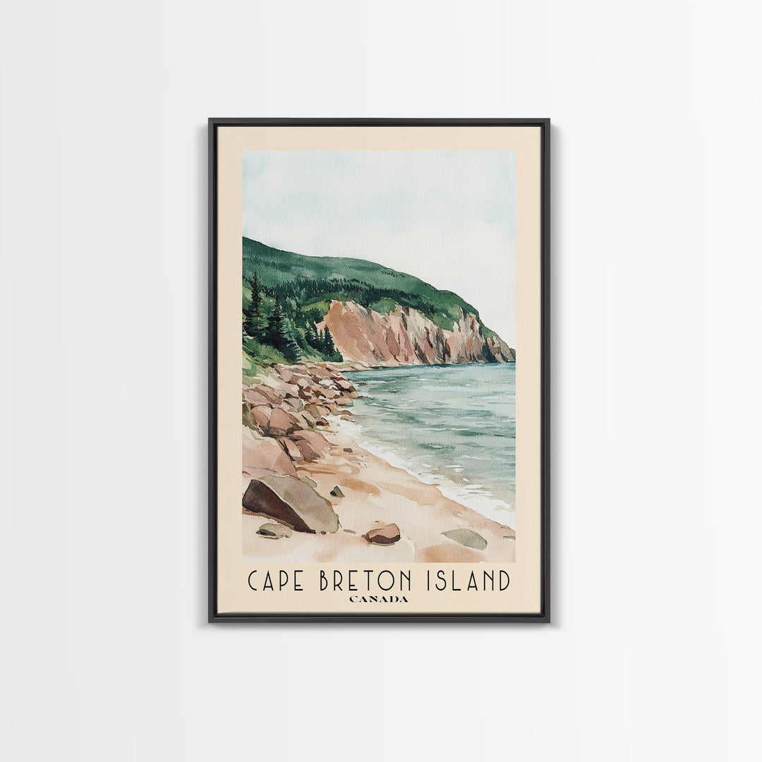 Cape Breton Island, Canada Watercolor Print, Vacation Gift, Canada Wall Art, Beach Painting, Beach Decor, Beach Or Lakehouse Art