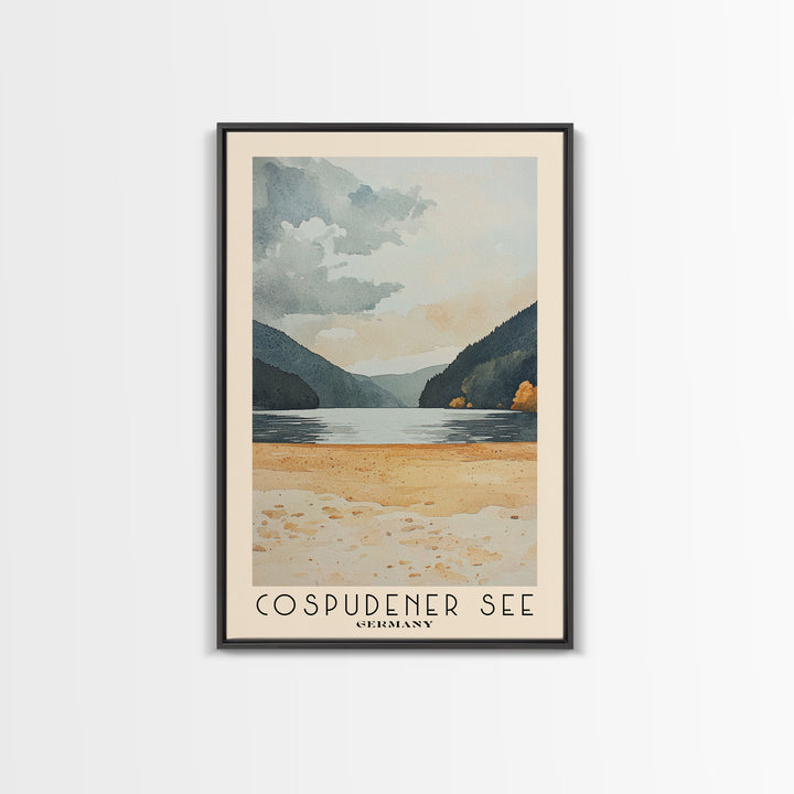 Cospudener See, Germany Watercolor Print, Vacation Gift, Germany Wall Art, Vacation Wall Art, Vacatation Memories, Beach Decor, Beach Or Lakehouse Art