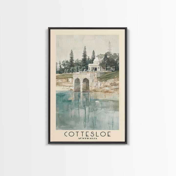 Cottesloe, Australia Watercolor Print, Vacation Gift, Australia Wall Art, Vacation Wall Art, Vacatation Memories, Beach Decor, Beach Or Lakehouse Art