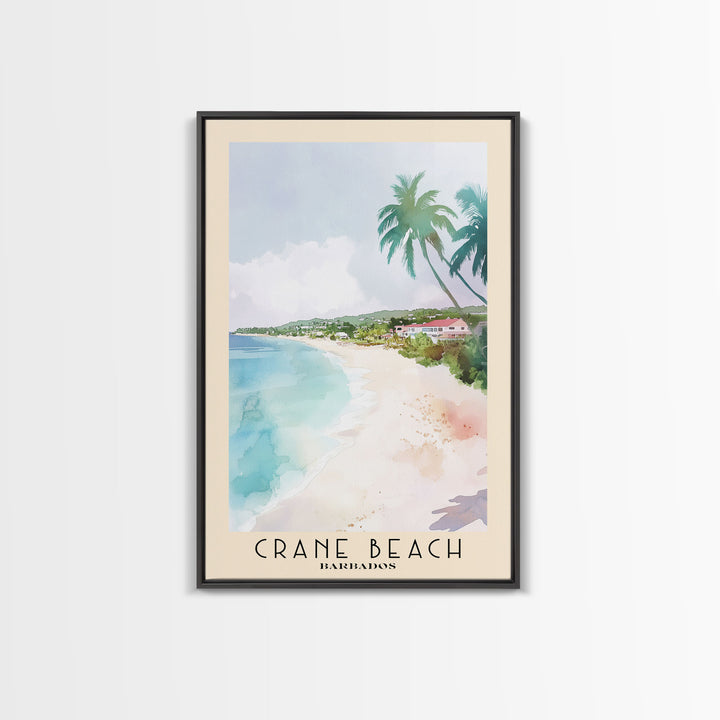 Crane Beach, Barbados Watercolor Print, Vacation Gift, Barbados Wall Art, Vacation Wall Art, Vacatation Memories, Beach Decor, Beach Or Lakehouse Art