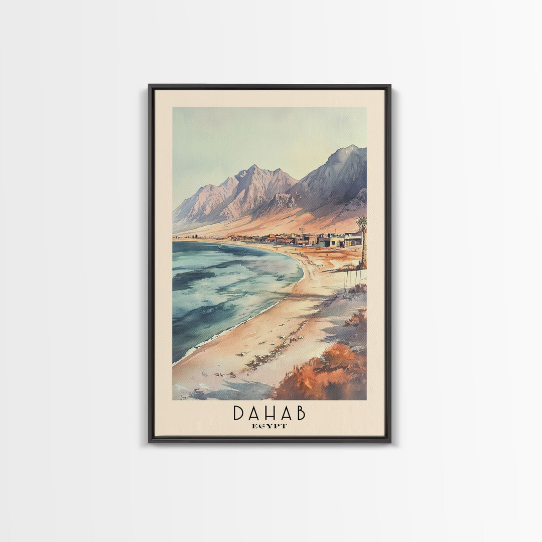 Dahab, Egypt Watercolor Print, Vacation Gift, Egypt Wall Art, Beach Painting, Beach Decor, Beach Or Lakehouse Art