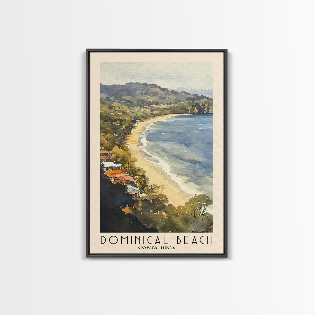 Dominical Beach, Costa Rica Watercolor Print, Vacation Gift, Costa Rica Wall Art, Beach Painting, Beach Decor, Beach Or Lakehouse Art