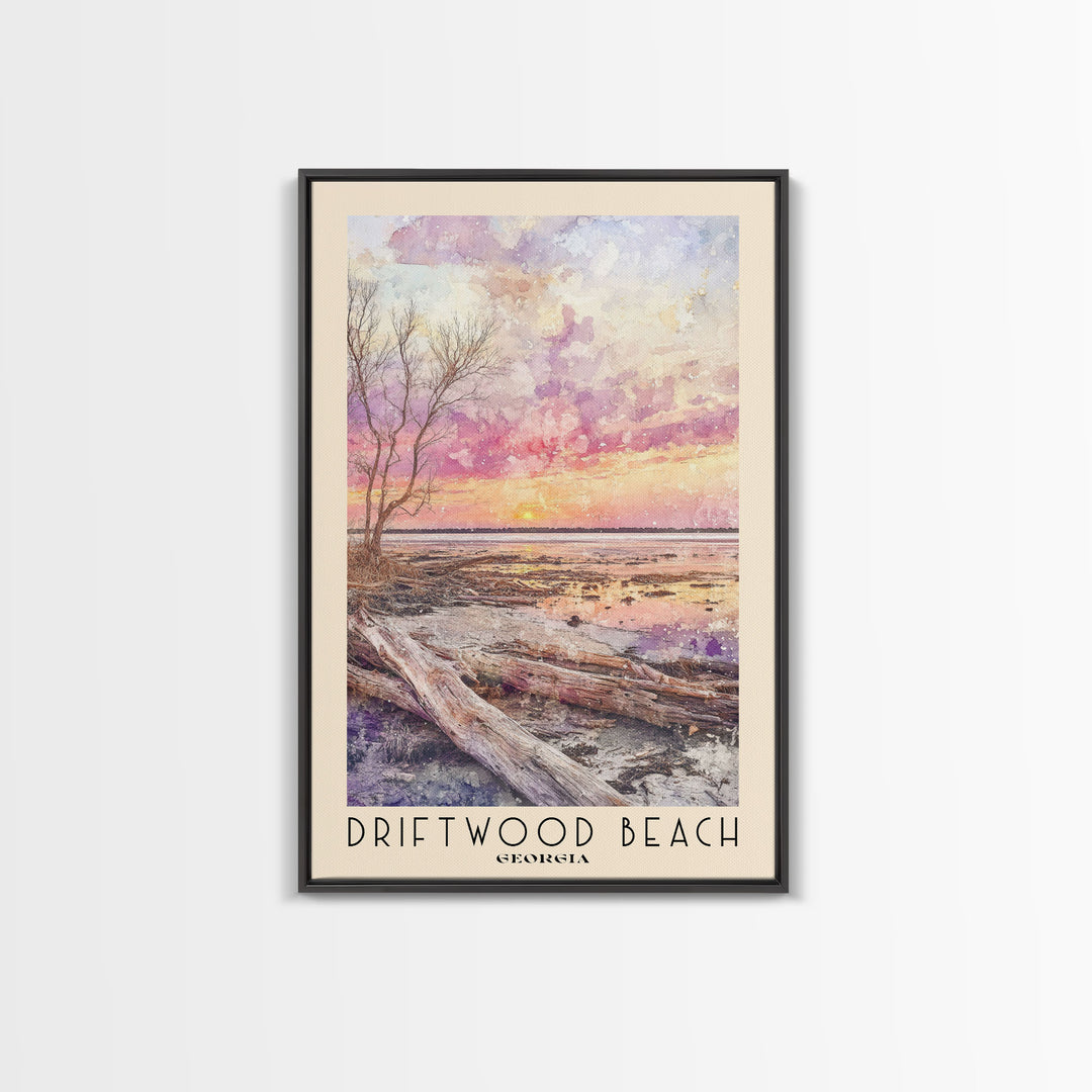 Driftwood Beach, Georgia Watercolor Print, Vacation Gift, Georgia Wall Art, Vacation Wall Art, Vacatation Memories, Beach Decor, Beach Or Lakehouse Art