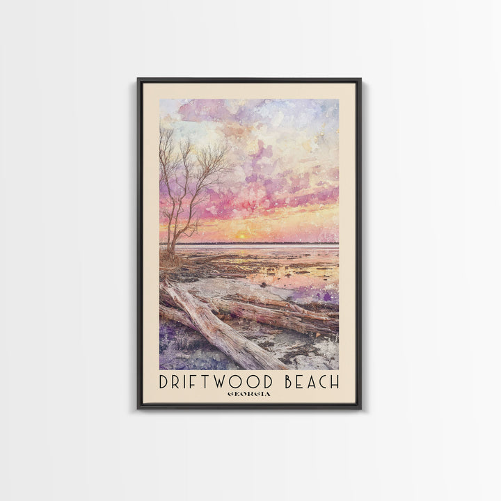 Driftwood Beach, Georgia Watercolor Print, Vacation Gift, Georgia Wall Art, Vacation Wall Art, Vacatation Memories, Beach Decor, Beach Or Lakehouse Art