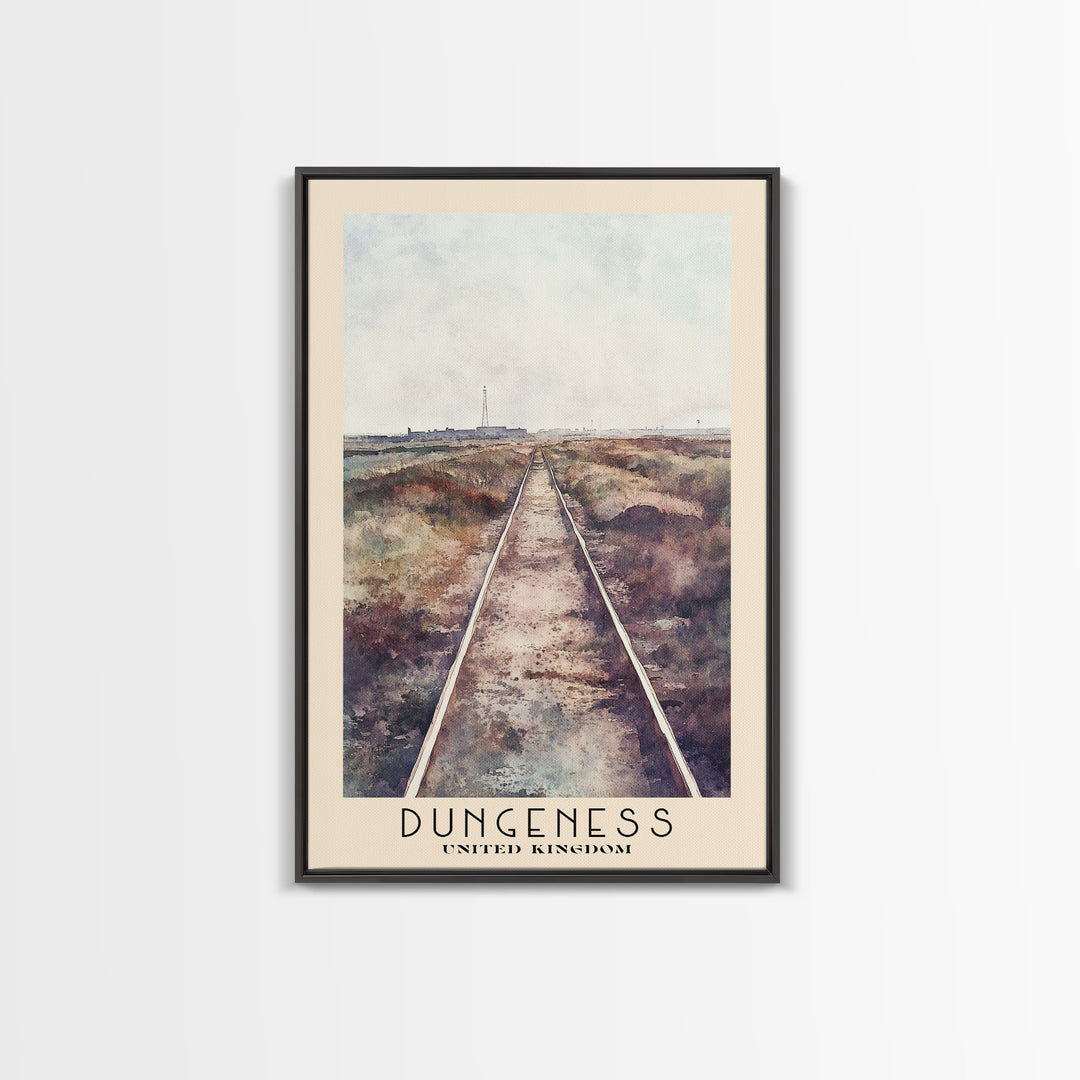 Dungeness, United Kingdom Watercolor Beach Print, Vacation Gift, United Kingdom Wall Art, Beach Painting, Beach Decor, Beach Painting