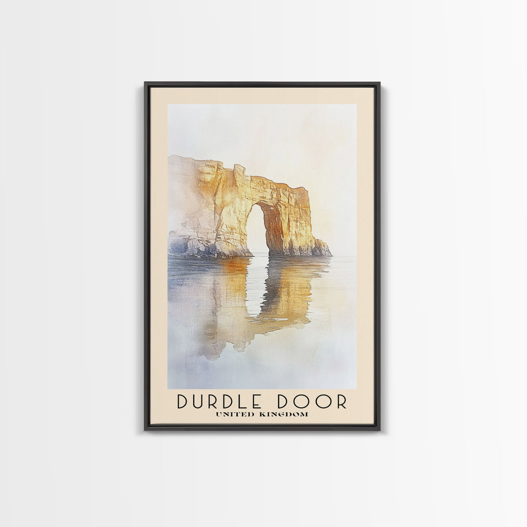 Durdle Door, United Kingdom Watercolor Print, Vacation Gift, United Kingdom Wall Art, Vacation Wall Art, Vacatation Memories, Beach Decor, Beach Or Lakehouse Art