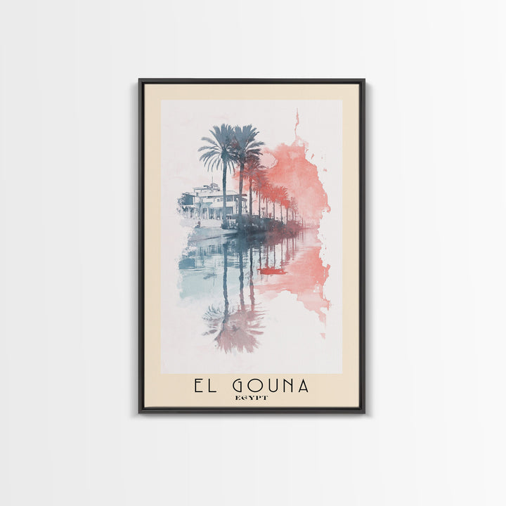 El Gouna, Egypt Watercolor Print, Vacation Gift, Egypt Wall Art, Beach Painting, Beach Decor, Beach Or Lakehouse Art