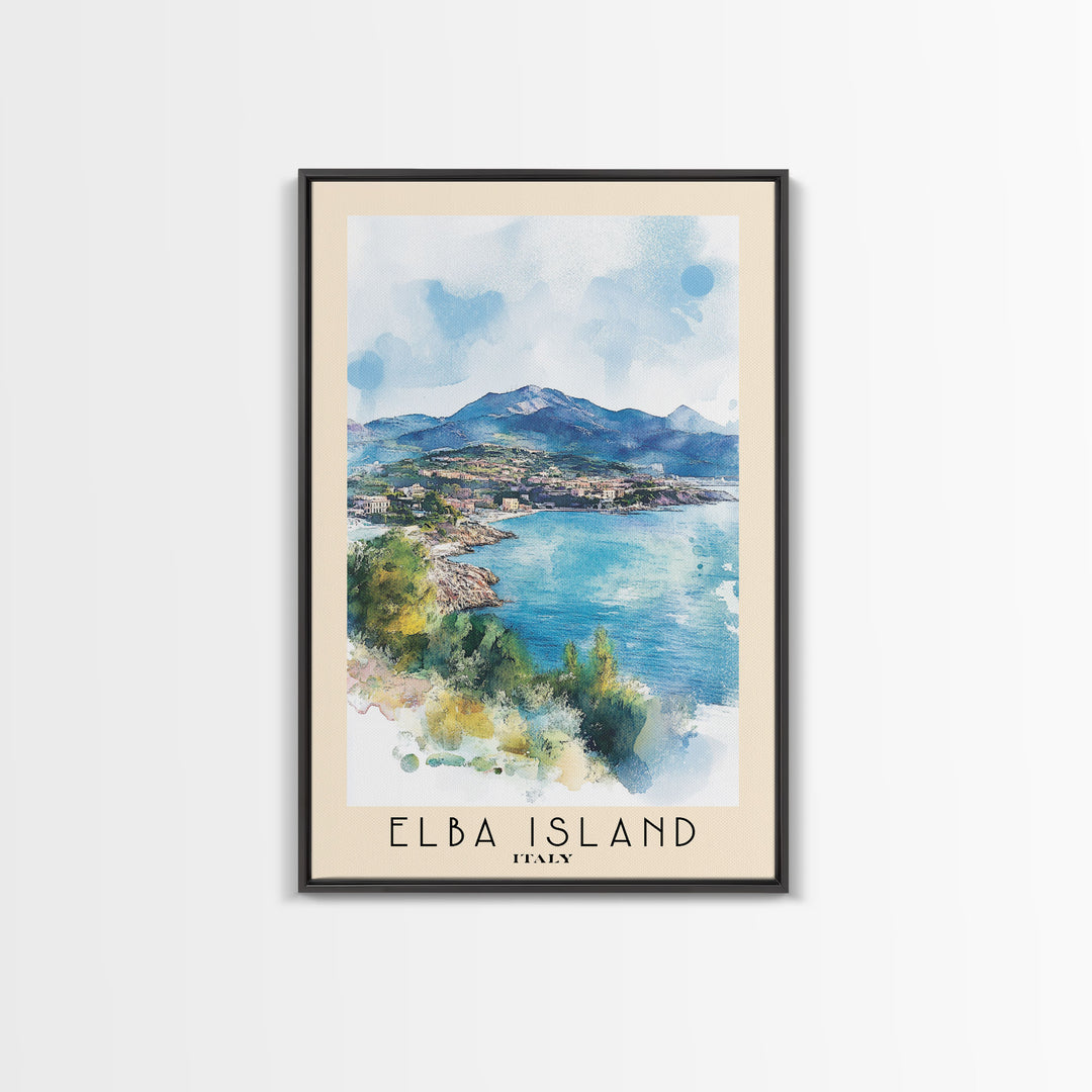 Elba Island, Italy Watercolor Print, Vacation Gift, Italy Wall Art, Beach Painting, Beach Decor, Beach Or Lakehouse Art