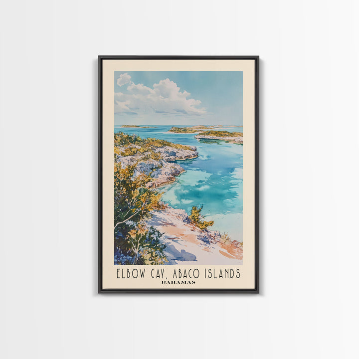 Elbow Cay, Abaco Islands, Bahamas Watercolor Beach Print, Vacation Gift, Bahamas Wall Art, Beach Painting, Beach Decor, Beach Painting