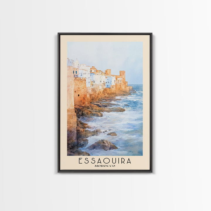 Essaouira, Morocco Watercolor Beach Print, Vacation Gift, Morocco Wall Art, Beach Painting, Beach Decor, Beach Painting