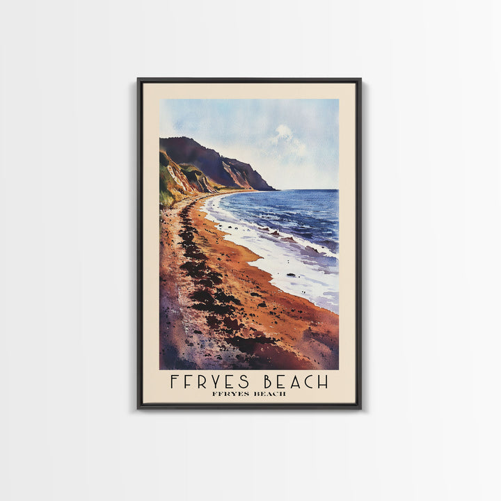 Ffryes Beach, Ffryes Beach Watercolor Print, Vacation Gift, Ffryes Beach Wall Art, Beach Painting, Beach Decor, Beach Or Lakehouse Art