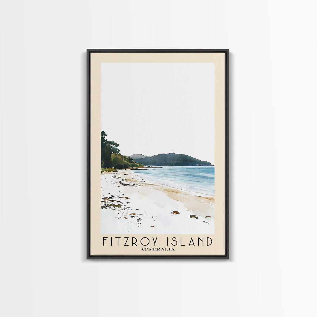 Fitzroy Island, Australia Watercolor Beach Print, Vacation Gift, Australia Wall Art, Beach Painting, Beach Decor, Beach Painting