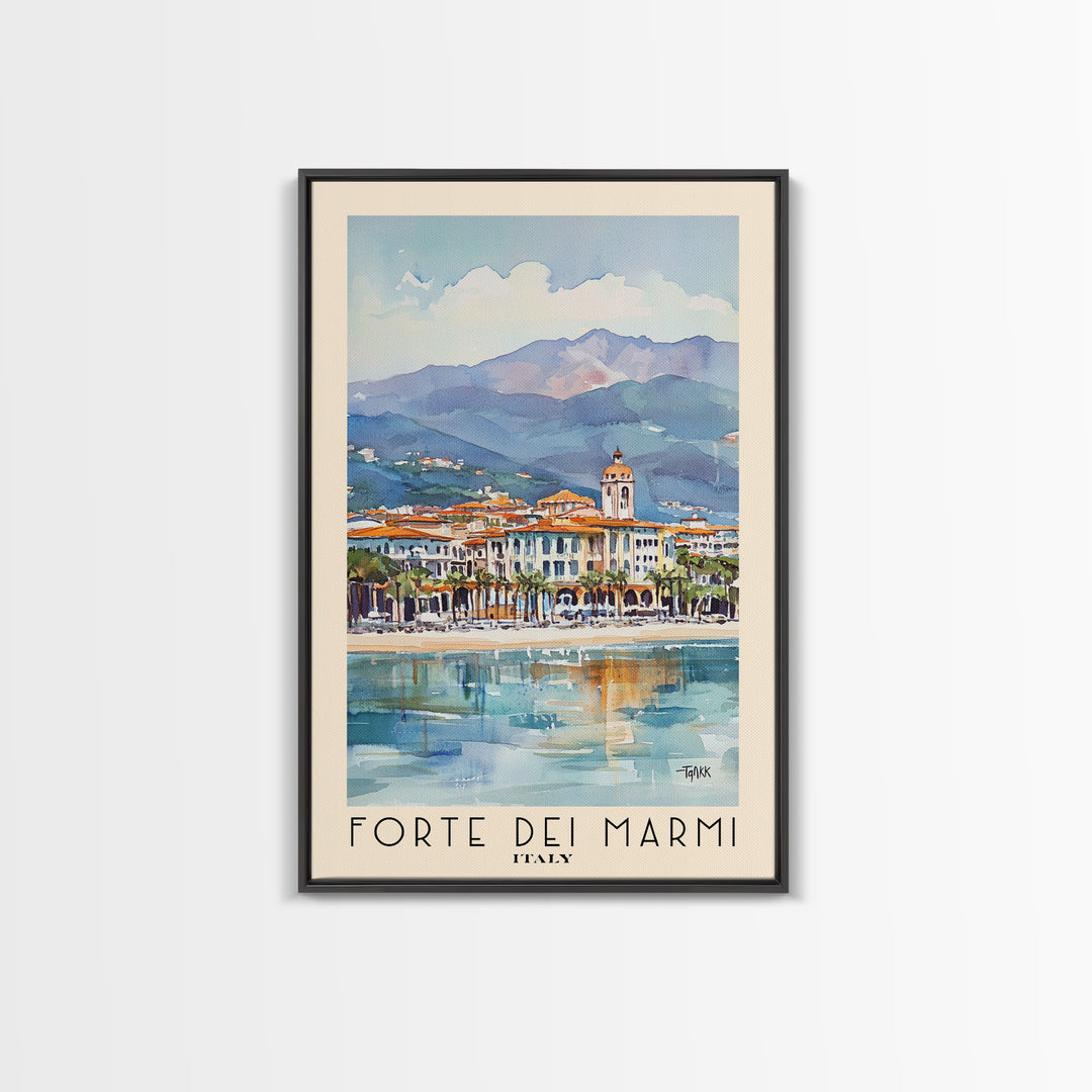 Forte dei Marmi, Italy Watercolor Print, Vacation Gift, Italy Wall Art, Vacation Wall Art, Vacatation Memories, Beach Decor, Beach Or Lakehouse Art