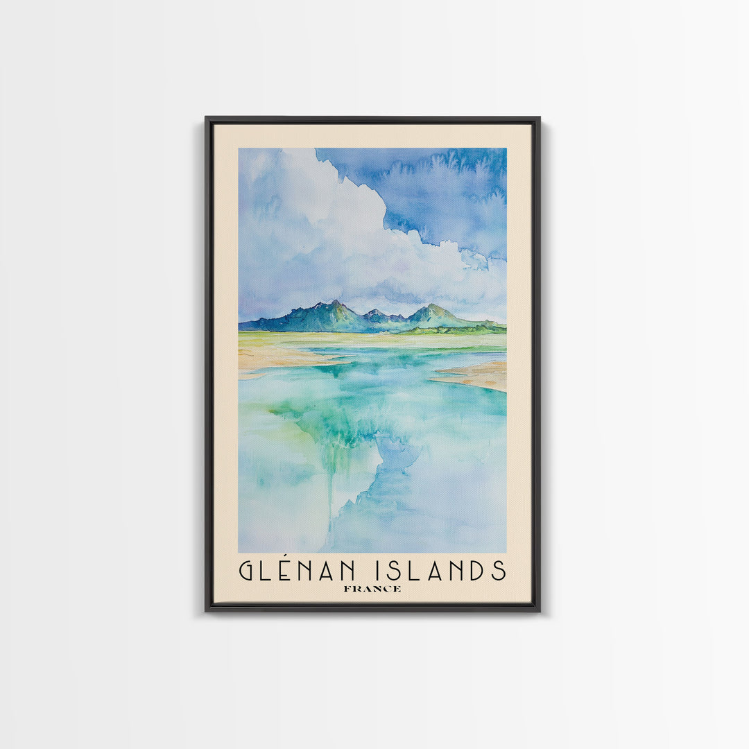 Glénan Islands, France Watercolor Print, Vacation Gift, France Wall Art, Beach Painting, Beach Decor, Beach Or Lakehouse Art