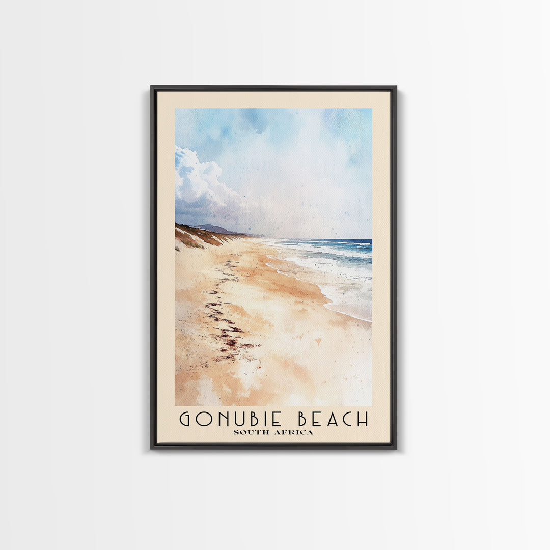 Gonubie Beach, South Africa Watercolor Print, Vacation Gift, South Africa Wall Art, Beach Painting, Beach Decor, Beach Or Lakehouse Art