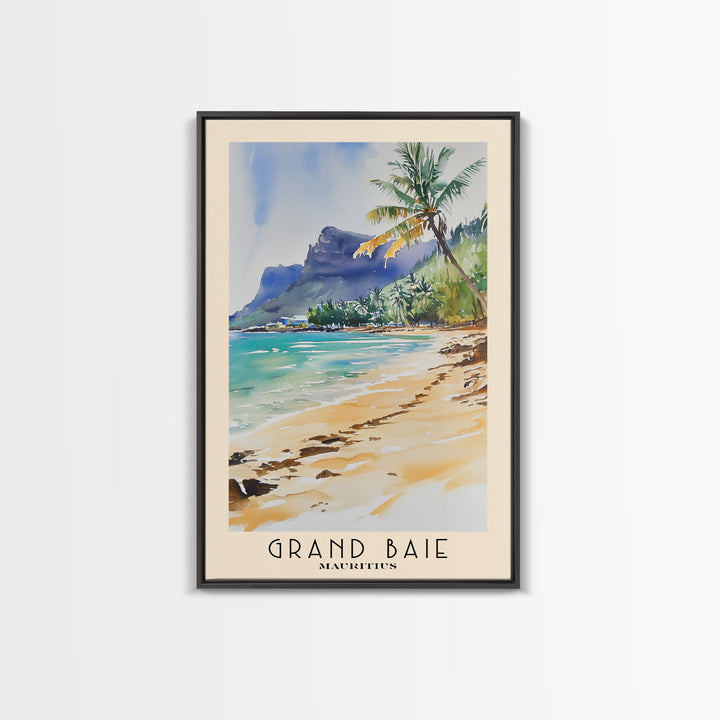 Grand Baie, Mauritius Watercolor Print, Vacation Gift, Mauritius Wall Art, Vacation Wall Art, Vacatation Memories, Beach Decor, Beach Or Lakehouse Art