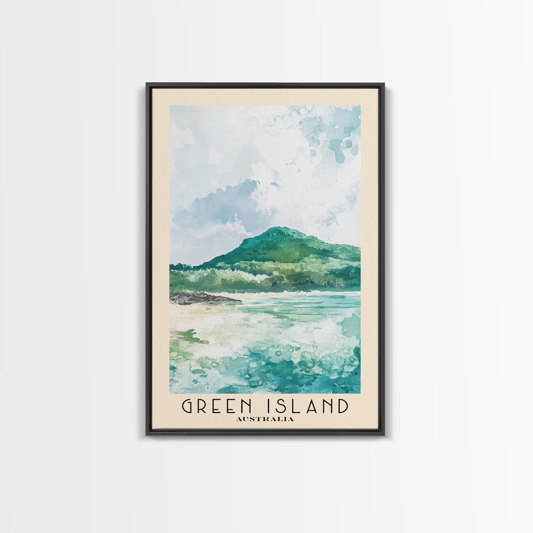 Green Island, Australia Watercolor Print, Vacation Gift, Australia Wall Art, Beach Painting, Beach Decor, Beach Or Lakehouse Art