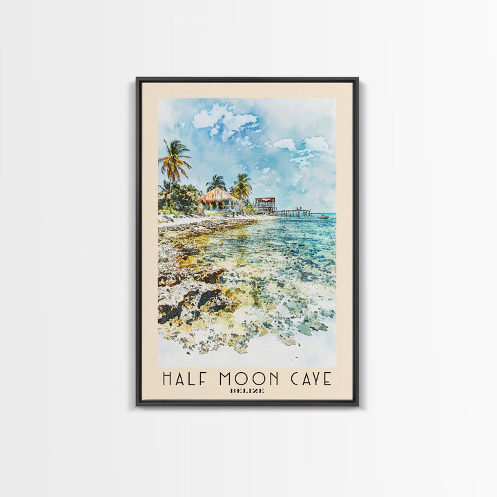 Half Moon Caye, Belize Watercolor Beach Print, Vacation Gift, Belize Wall Art, Beach Painting, Beach Decor, Beach Painting