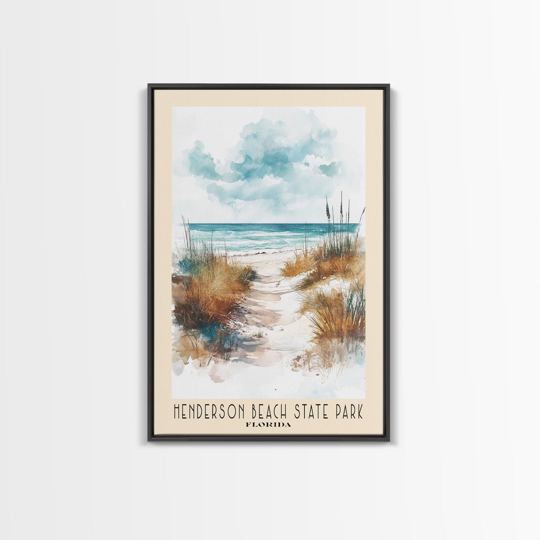 Henderson Beach State Park, Florida Watercolor Print, Vacation Gift, Florida Wall Art, Beach Painting, Beach Decor, Beach Or Lakehouse Art