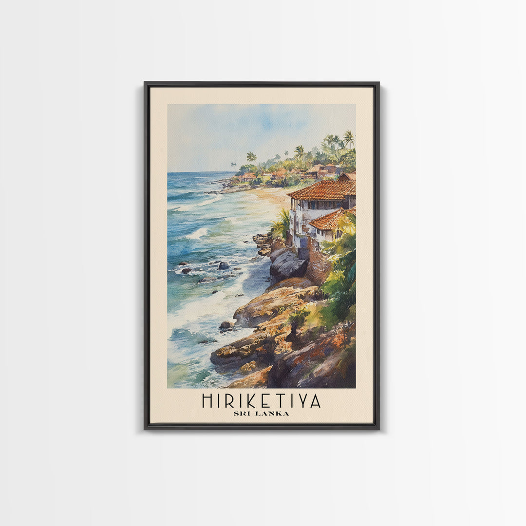 Hiriketiya, Sri Lanka Watercolor Print, Vacation Gift, Sri Lanka Wall Art, Beach Painting, Beach Decor, Beach Or Lakehouse Art