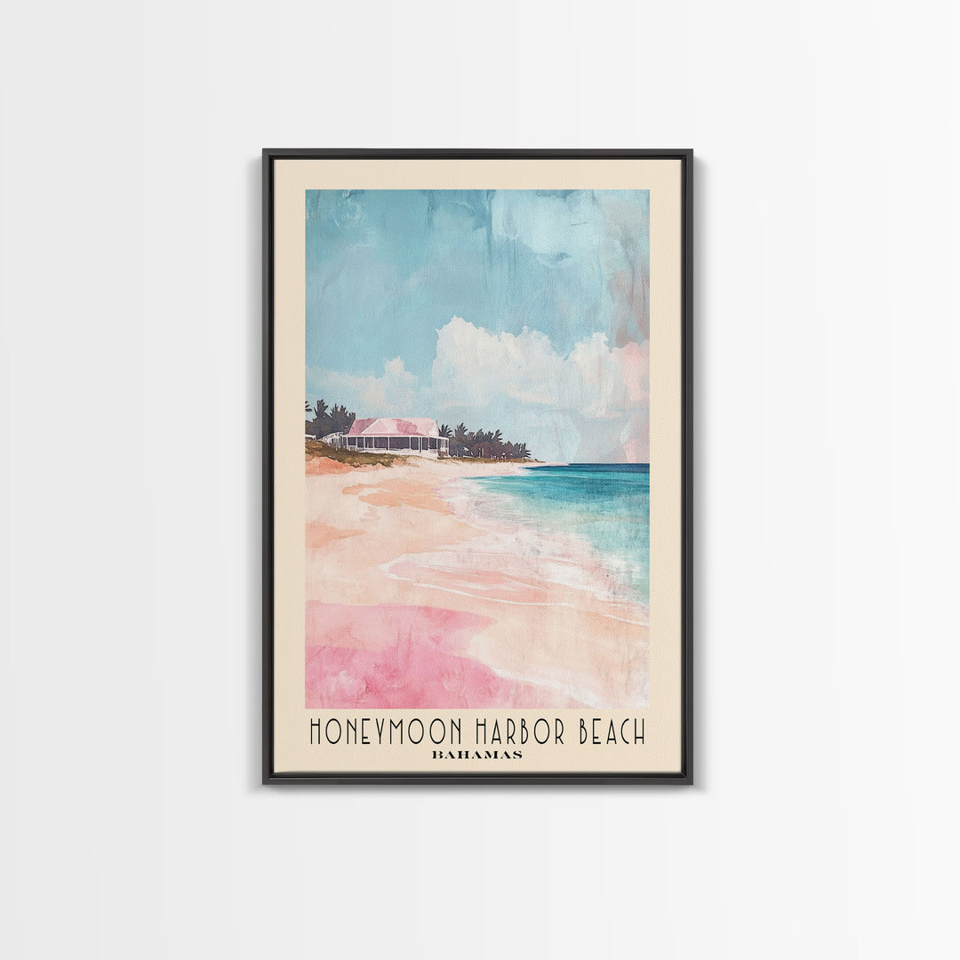 Honeymoon Harbor Beach, Bahamas Watercolor Print, Vacation Gift, Bahamas Wall Art, Vacation Wall Art, Vacatation Memories, Beach Decor, Beach Or Lakehouse Art