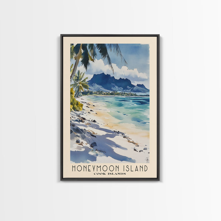 Honeymoon Island, Cook Islands Watercolor Print, Vacation Gift, Cook Islands Wall Art, Beach Painting, Beach Decor, Beach Or Lakehouse Art