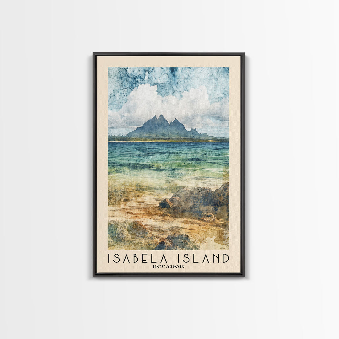 Isabela Island, Ecuador Watercolor Print, Vacation Gift, Ecuador Wall Art, Beach Painting, Beach Decor, Beach Or Lakehouse Art