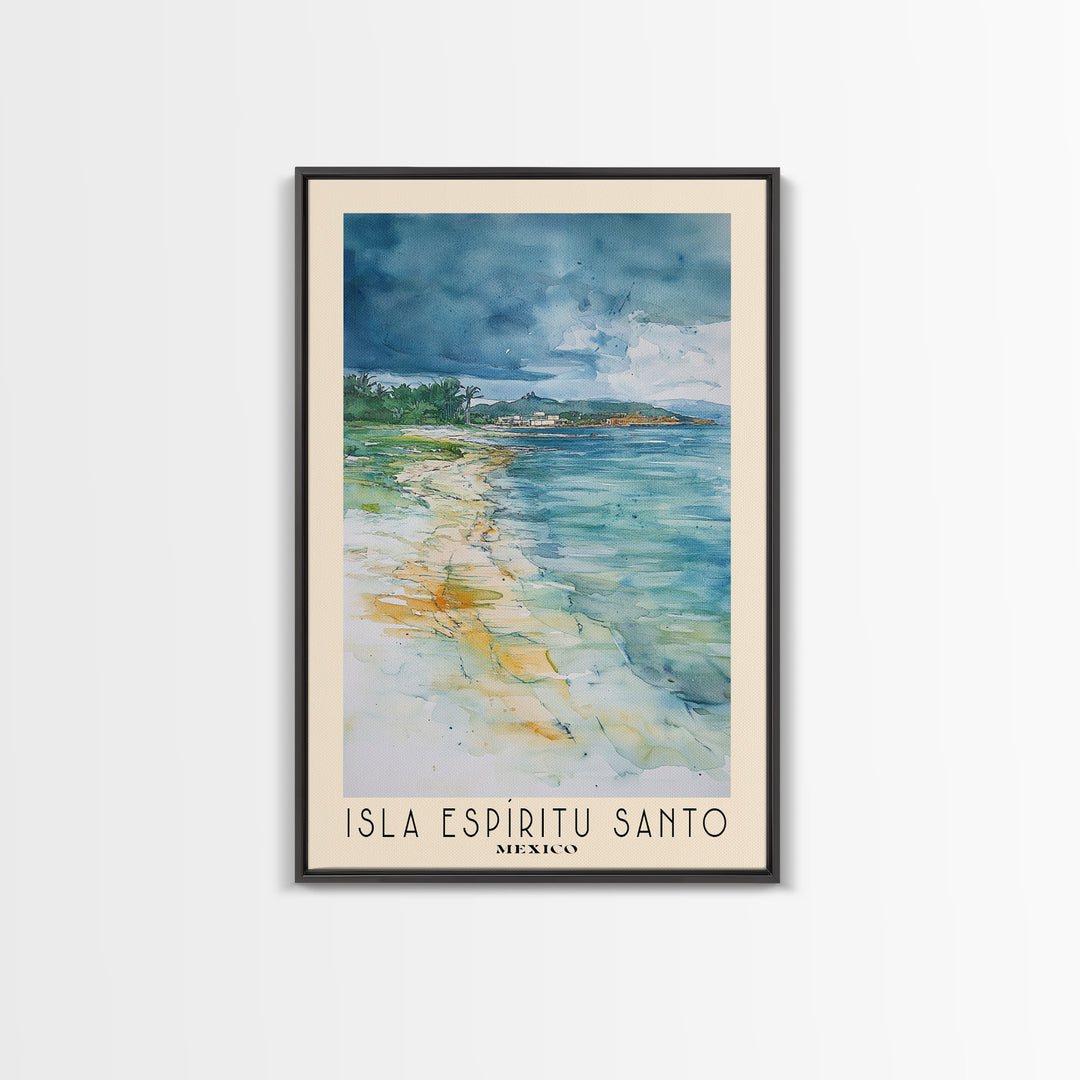 Isla Espíritu Santo, Mexico Watercolor Print, Vacation Gift, Mexico Wall Art, Vacation Wall Art, Vacatation Memories, Beach Decor, Beach Or Lakehouse Art