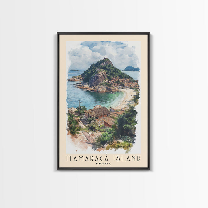 Itamaracá Island, Brazil Watercolor Print, Vacation Gift, Brazil Wall Art, Beach Painting, Beach Decor, Beach Or Lakehouse Art