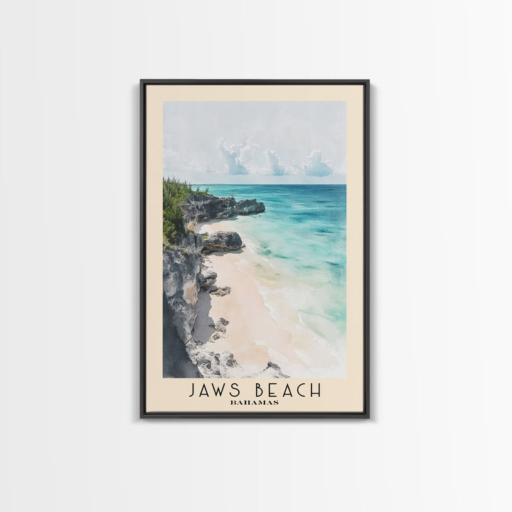 Jaws Beach, Bahamas Watercolor Print, Vacation Gift, Bahamas Wall Art, Beach Painting, Beach Decor, Beach Or Lakehouse Art