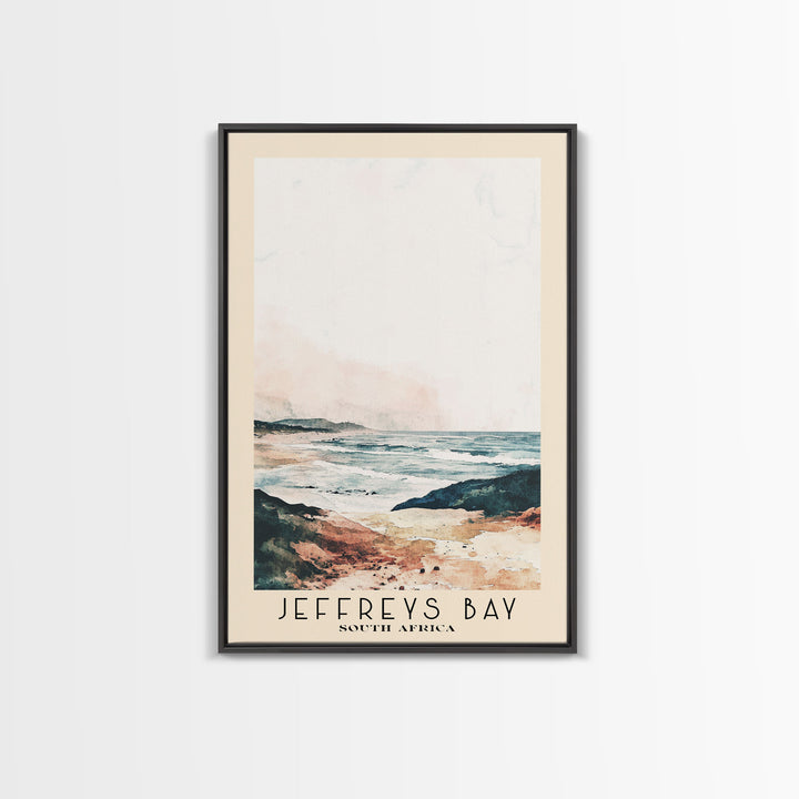 Jeffreys Bay, South Africa Watercolor Print, Vacation Gift, South Africa Wall Art, Beach Painting, Beach Decor, Large Wall Art, Wood Frame Art