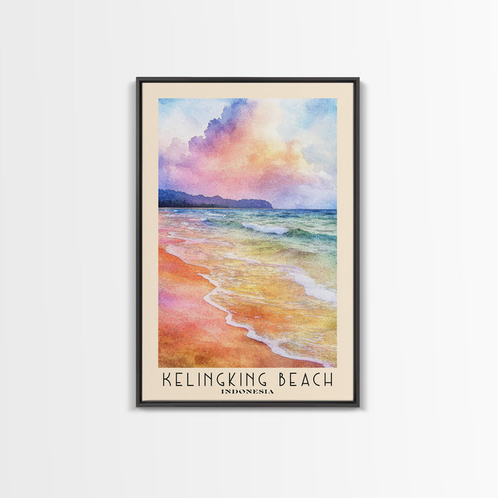 Kelingking Beach, Indonesia Watercolor Print, Vacation Gift, Indonesia Wall Art, Vacation Wall Art, Vacatation Memories, Beach Decor, Beach Or Lakehouse Art