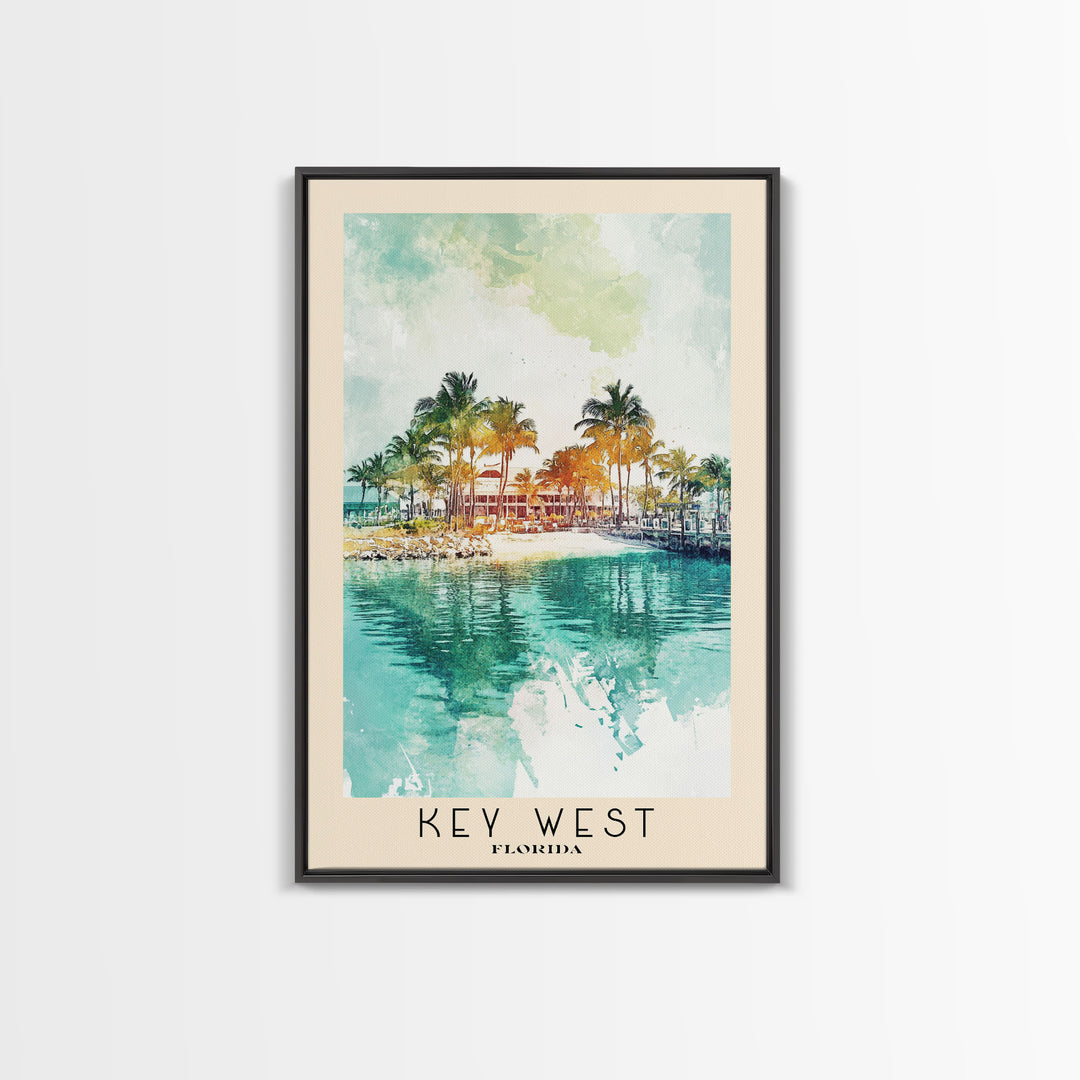 Key West, Florida Watercolor Beach Print, Vacation Gift, Florida Wall Art, Beach Painting, Beach Decor, Beach Painting