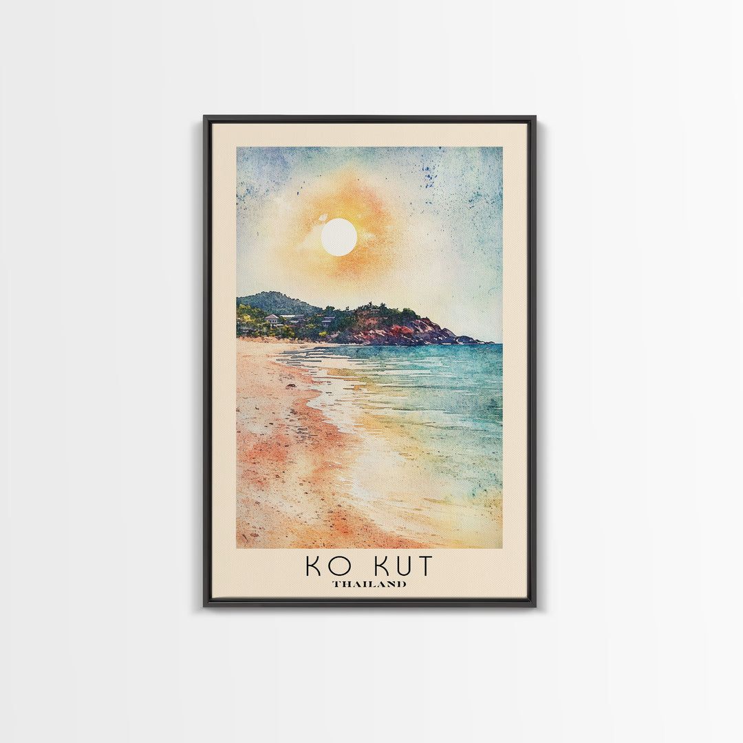 Ko Kut, Thailand Watercolor Print, Vacation Gift, Thailand Wall Art, Beach Painting, Beach Decor, Beach Or Lakehouse Art