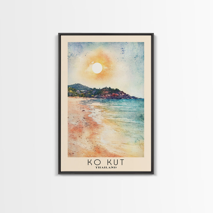 Ko Kut, Thailand Watercolor Print, Vacation Gift, Thailand Wall Art, Beach Painting, Beach Decor, Beach Or Lakehouse Art