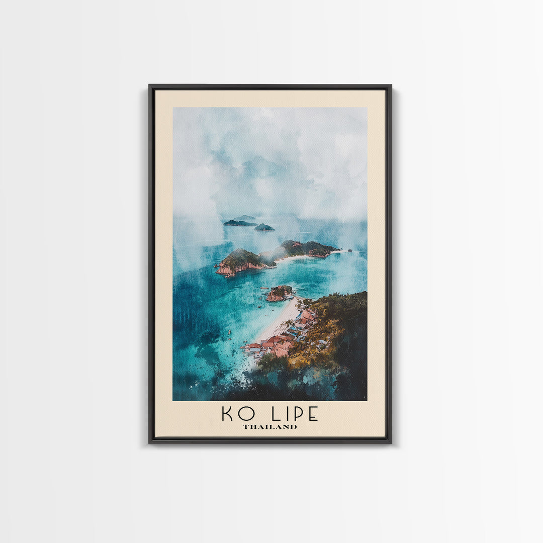 Ko Lipe, Thailand Watercolor Beach Print, Vacation Gift, Thailand Wall Art, Beach Painting, Beach Decor, Beach Painting