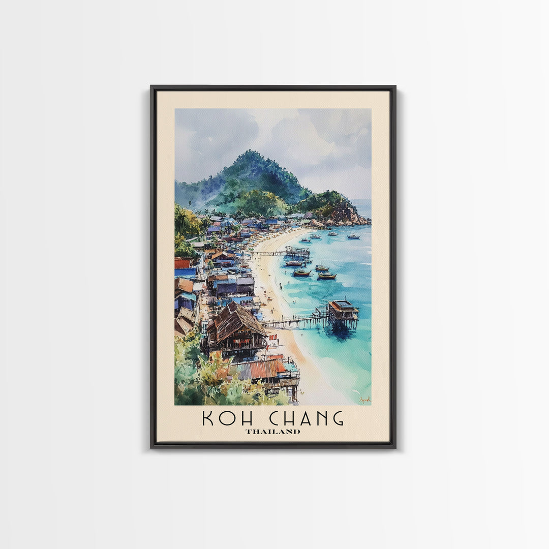 Koh Chang, Thailand Watercolor Print, Vacation Gift, Thailand Wall Art, Vacation Wall Art, Vacatation Memories, Beach Decor, Beach Or Lakehouse Art